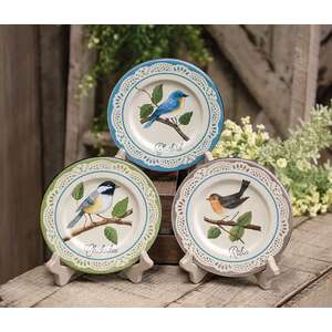 Lace Edge Bird Plate - 3 Asstd.