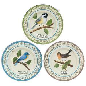 Lace Edge Bird Plate - 3 Asstd.