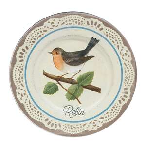 Lace Edge Bird Plate - 3 Asstd.