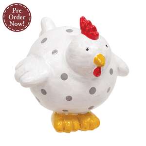 Resin Polka Dot Chicken Sitter