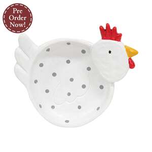 Resin Polka Dot Chicken Trinket Dish