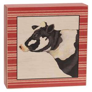 Primitive Farm Animal Portrait Box Sign - 3 Asstd.