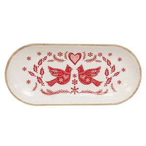 Yuletide Cardinal Oval Wooden Tray 65392;