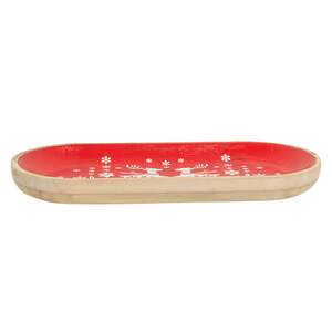 Yuletide Reindeer Oval Wooden Tray 65393;