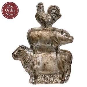 Resin Stacked Farm Animal Chocolate Mold - 10.75" H