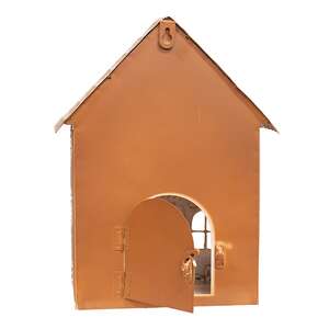 Metal Gingerbread House Luminary, 12"H 70217;