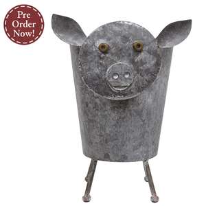 Metal Pig Planter