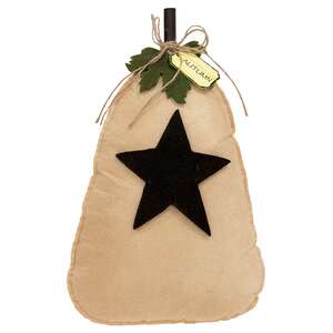 Stiffened Cream Pumpkin with Star