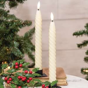 Ivory Twisty Timer Tapers, 10"H, 2/Set CB23826VIvory Twisty Timer Tapers, 10"H, 2/Set CB23826V;