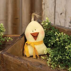 Stuffed Rustic Chick Sitter - 5.5"H
