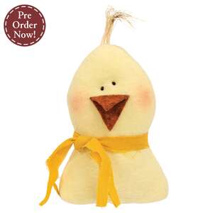 Stuffed Rustic Chick Sitter - 5.5"H