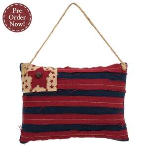Vintage Stars & Stripes Flag Pillow Hanger