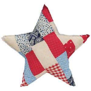 Patchwork Americana Star Pillow - 16"