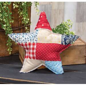 Patchwork Americana Star Pillow - 9.5"