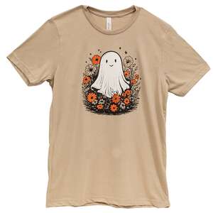 Floral Ghost T-Shirt, Heather Tan XXL, L202XXL