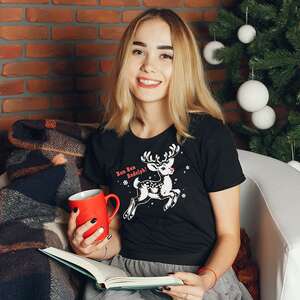 Run Run Rudolph T-Shirt, Black, L211