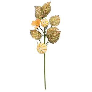Harvest Garden Pumpkin & Blooms Spray, 26" LS142507;