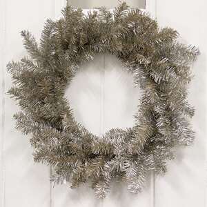 Glistening Platinum Pine Wreath, 18" SA112549;
