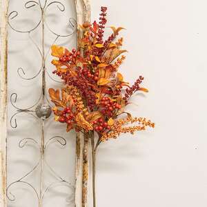 Bittersweet Berries & Fall Leaves Spray, 28" SA112561;