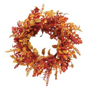 Bittersweet Berries & Fall Leaves Wreath, 24" SA112562;
