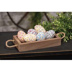 6 Set - Floral Fabric Eggs