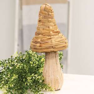Woven Seagrass Mushroom 12.5"H SYA5576;