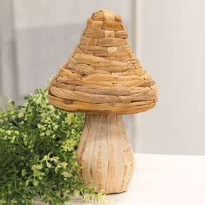 Woven Seagrass Mushroom 10.5"H SYA5578;