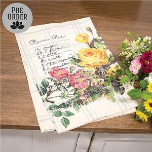 Pecan Pie Recipe Tea Towel - 18" x 28"