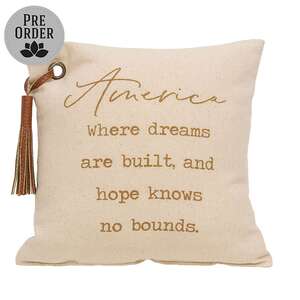 America mini sentiment pillow - 8in x 8in