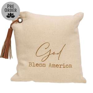 God Bles America mini sentiment pillow - 8in x 8in