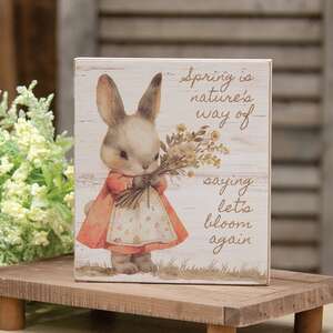 Let's Bloom Again Bunny Block