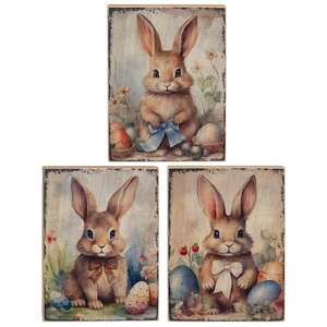 Vintage Easter Bunny Block - 3 Asstd. 38974