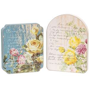 Vintage Rose Pecan Pastry Recipe Block - 2 Asstd.