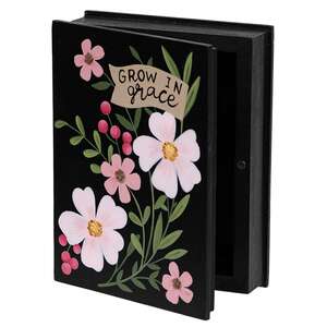 Faith Love Grace Wooden Floral Book Box - 3 Asstd.