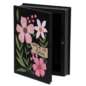 Faith Love Grace Wooden Floral Book Box - 3 Asstd.