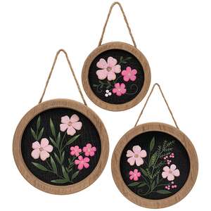 Blessed Blooms Round Hanging Plaques, #39007