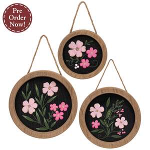 Blessed Blooms Round Hanging Plaques, #39007