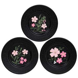 Blessed Blooms Wooden Plate - 3 Asstd.