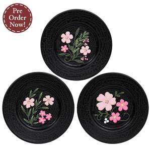 Blessed Blooms Wooden Plate - 3 Asstd.