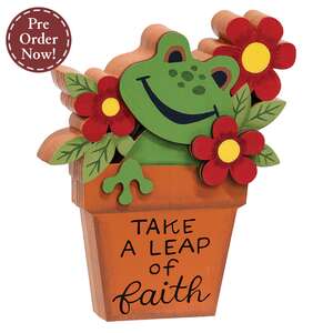 A Leap of Faith Froggy Flower Pot Sitter, #39015
