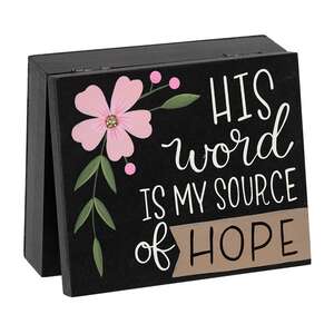 Hope Grace Strength Floral Trinket Box - 3 Asstd.