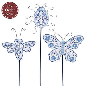 3 Set - Layered Flutterbug Plant Pokes