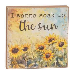 You Are My Sunshine Watercolor Sunflower Block - 3 Asstd.