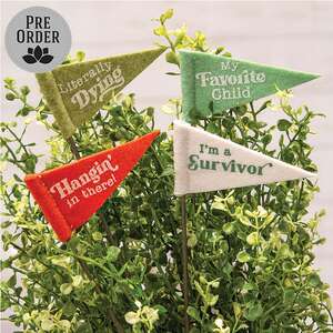 Felt Flag Plant Poke - 4 Asstd.