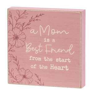 Wildflower Friend, Mom, Sister 4" Square Block - 3 Asstd.