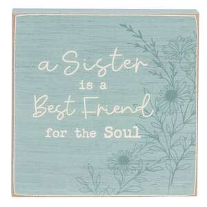 Wildflower Friend, Mom, Sister 4" Square Block - 3 Asstd.