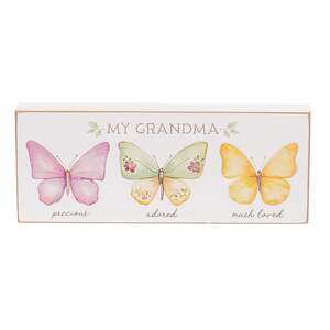 Grandma, Mom, Friend Butterfly Block - 3 Asstd.