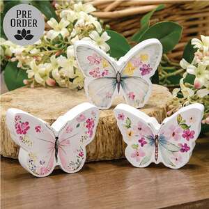 Floral Butterfly Sitter - 3 Asstd.