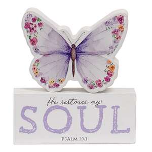 2/Set - Bible Verse Butterfly & Block Sitters - 3 Asstd.