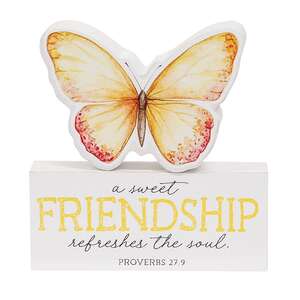 2/Set - Bible Verse Butterfly & Block Sitters - 3 Asstd.
